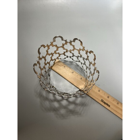 PartyLite Garden Gate Candle Sleeve 3” Pillar Candle Hurricane Glass - Picture 3 of 3